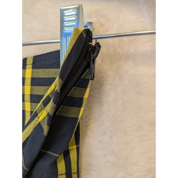 Dennis Girls Tartan Plaid Pleated Skirt Navy Yellow G10 School Uniform - Picture 2 of 7